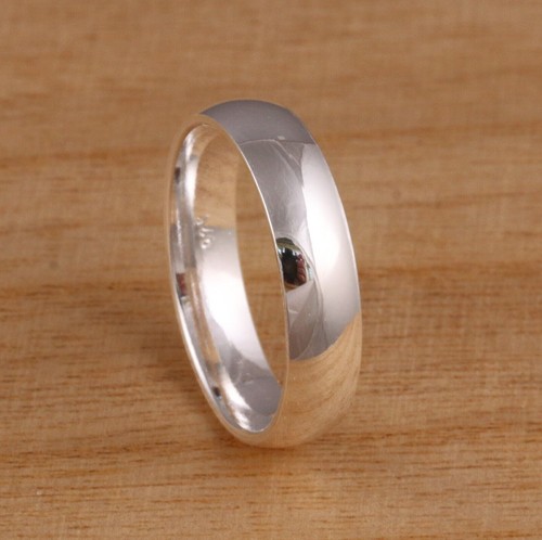 Solid 925 sterling silver wide - solid,