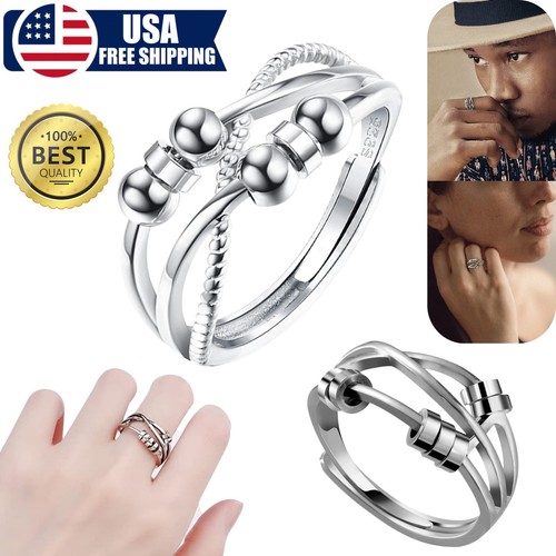 Anti anxiety ring - ring, sterling