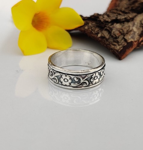 Silver spinner ring solid 925 - spinner,