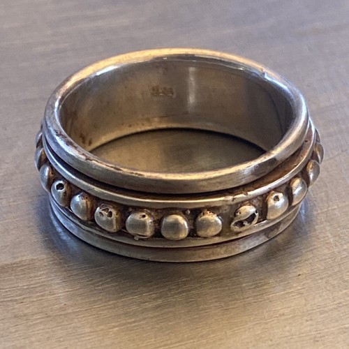 Sterling silver spinning band - silver,